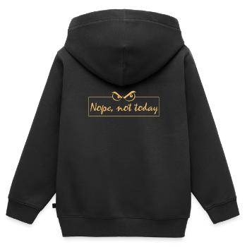 Nope not today - Kinder Premium Organic Zip Hoodie - Schwarz - Hinten - AI Model Kid Male (0cm)