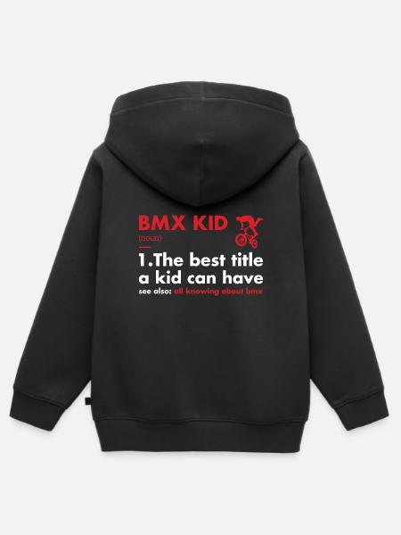 Sport Kid Definition BMX - Kinder Premium Organic Zip Hoodie - Schwarz