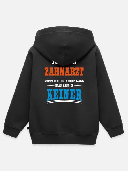 Zahnarzt Beruf - Kinder Premium Organic Zip Hoodie - Schwarz