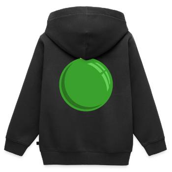 Weihnachtskugel Grün - Kinder Premium Organic Zip Hoodie - Schwarz - Hinten - AI Model Kid Male (0cm)