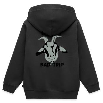 Berry Bad Trip - Sweat Premium à capuche zippé enfant bio - noir - Dos - AI Model Kid Male (0cm)