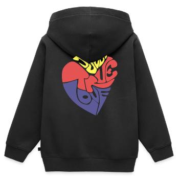 wahre Liebe Jesus - Kinder Premium Organic Zip Hoodie - Schwarz - Hinten - AI Model Kid Male (0cm)