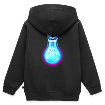 ASTROBULB - Sweat Premium à capuche zippé enfant bio - noir - Dos - AI Model Kid Male (0cm)