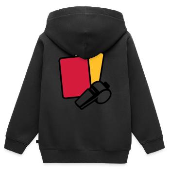 Arbitre - Sweat Premium à capuche zippé enfant bio - noir - Dos - AI Model Kid Male (0cm)