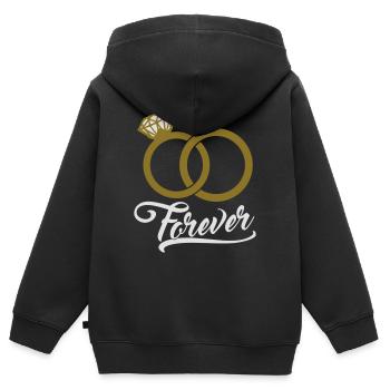forever wedding rings - Kinder Premium Organic Zip Hoodie - Schwarz - Hinten - AI Model Kid Male (0cm)