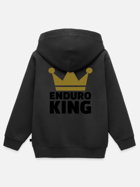 Enduro - Kinder Premium Organic Zip Hoodie - Schwarz
