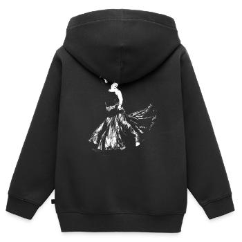Flamenco Arab Dancer Gypsy - Kinder Premium Organic Zip Hoodie - Schwarz - Hinten - AI Model Kid Male (0cm)