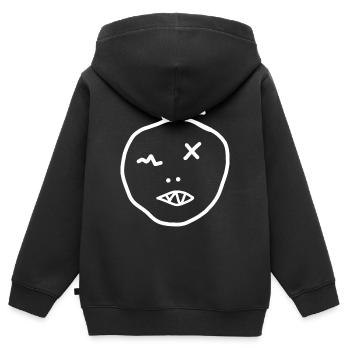emo emo - Kinder Premium Organic Zip Hoodie - Schwarz - Hinten - AI Model Kid Male (0cm)