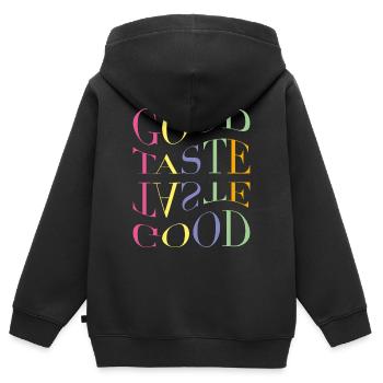 It's a Good Taste - Kinder Premium Organic Zip Hoodie - Schwarz - Hinten - AI Model Kid Male (0cm)