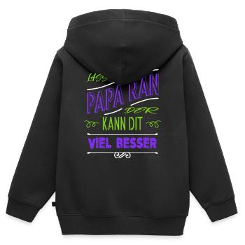 lustig lustiger spruch zusammenhalt witzig - Kinder Premium Organic Zip Hoodie - Schwarz - Hinten - AI Model Kid Male (0cm)