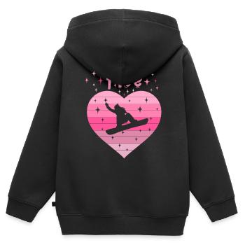 5. Geburstag Snowboard Skiurlaub Mädchen Tochter - Kinder Premium Organic Zip Hoodie - Schwarz - Hinten - AI Model Kid Male (0cm)