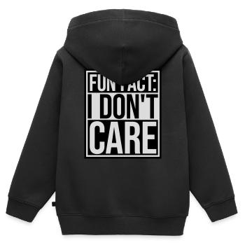 Je me fiche des faits - Sweat Premium à capuche zippé enfant bio - noir - Dos - AI Model Kid Male (0cm)