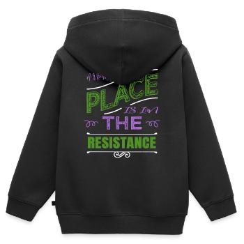 Présentez fille drôle calendrier libéral - Sweat Premium à capuche zippé enfant bio - noir - Dos - AI Model Kid Male (0cm)