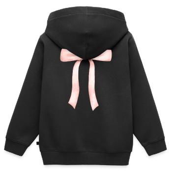 Bogen - Kinder Premium Organic Zip Hoodie - Schwarz - Hinten - AI Model Kid Male (0cm)