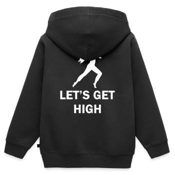 Danse Musique de danse - Sweat Premium à capuche zippé enfant bio - noir - Dos - AI Model Kid Male (0cm)