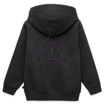 ethereum abstraktes Prisma - Kinder Premium Organic Zip Hoodie - Schwarz - Hinten - AI Model Kid Male (0cm)