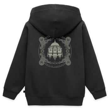 Vaisseau spatial Hermitage Torregarcia - Sweat Premium à capuche zippé enfant bio - noir - Dos - AI Model Kid Male (0cm)