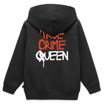 Helloween - True Crime Queen - Red and White - Kinder Premium Organic Zip Hoodie - Schwarz - Hinten - AI Model Kid Male (0cm)