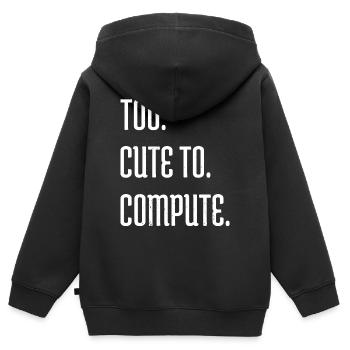 statement hacking coding hacking code - Kids Premium Organic Zip-up Hoodie - black - Back - AI Model Kid Male (0cm)