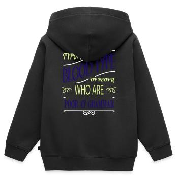 novel present blog birthday bmx happy awesome - Kinder Premium Organic Zip Hoodie - Schwarz - Hinten - AI Model Kid Male (0cm)