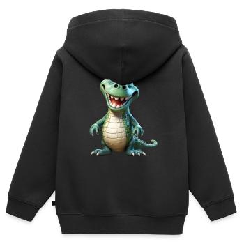 Not all dragons are extinct - Kids Premium Organic Zip-up Hoodie - black - Back - AI Model Kid Male (0cm)