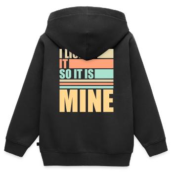 Je l’ai léché pour que ce soit le mien Lustiger Frecher Spruch - Sweat Premium à capuche zippé enfant bio - noir - Dos - AI Model Kid Male (0cm)