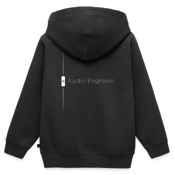 Audio Engineer Fader Weiß - Kinder Premium Organic Zip Hoodie - Schwarz - Hinten - AI Model Kid Male (0cm)
