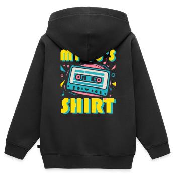 80er Jahre T-Shirt - Kinder Premium Organic Zip Hoodie - Schwarz - Hinten - AI Model Kid Male (0cm)
