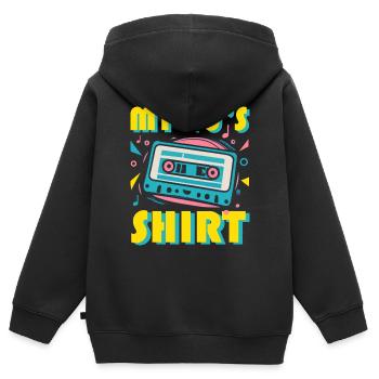90er Jahre T-Shirt - Kinder Premium Organic Zip Hoodie - Schwarz - Hinten - AI Model Kid Male (0cm)