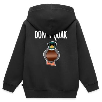 Nicht Quaken - Kinder Premium Organic Zip Hoodie - Schwarz - Hinten - AI Model Kid Male (0cm)