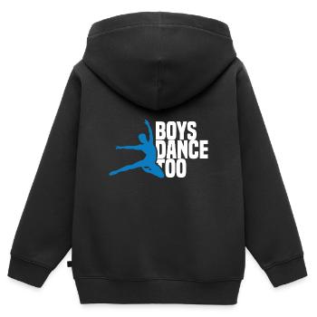 Danseur danseur ballet baller ballet ballet - Sweat Premium à capuche zippé enfant bio - noir - Dos - AI Model Kid Male (0cm)