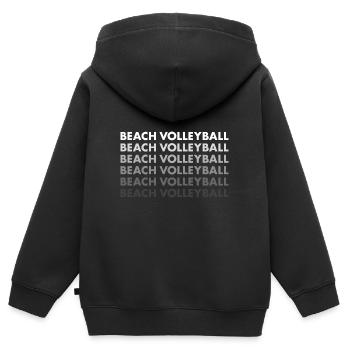 Sport Beach Volleyball - Kinder Premium Organic Zip Hoodie - Schwarz - Hinten - AI Model Kid Male (0cm)