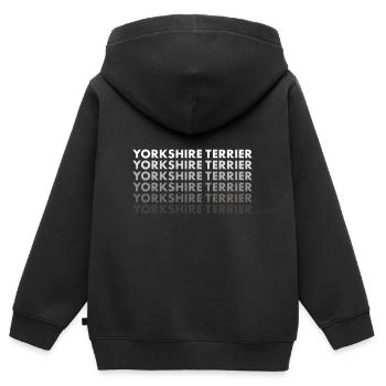 Yorkshire Terrier - Kinder Premium Organic Zip Hoodie - Schwarz - Hinten - AI Model Kid Male (0cm)