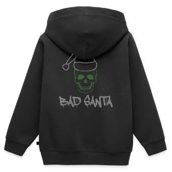 Bad Santa - Kinder Premium Organic Zip Hoodie - Schwarz - Hinten - AI Model Kid Male (0cm)