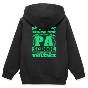 Studium Assistenzarzt Medizinstudent Geschenk - Kinder Premium Organic Zip Hoodie - Schwarz - Hinten - AI Model Kid Male (0cm)