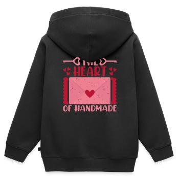 Karten Basteln Künstler Geschenk-Idee - Kinder Premium Organic Zip Hoodie - Schwarz - Hinten - AI Model Kid Male (0cm)