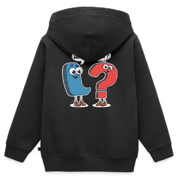 Grammaire Police Professeur d’anglais Orthographe - Sweat Premium à capuche zippé enfant bio - noir - Dos - AI Model Kid Male (0cm)