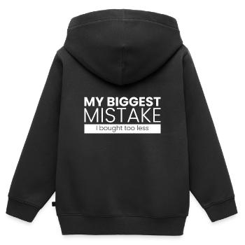 Je n’ai pas acheté assez... - Sweat Premium à capuche zippé enfant bio - noir - Dos - AI Model Kid Male (0cm)