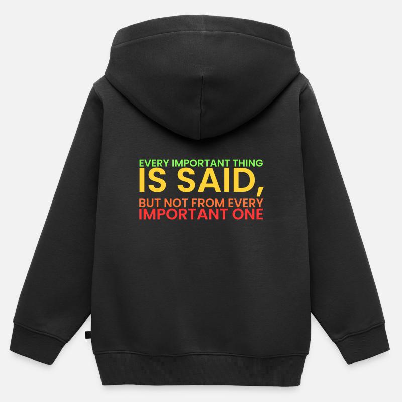 La légende règne !! Règle Sigma ! - Sweat Premium à capuche zippé enfant bio - noir