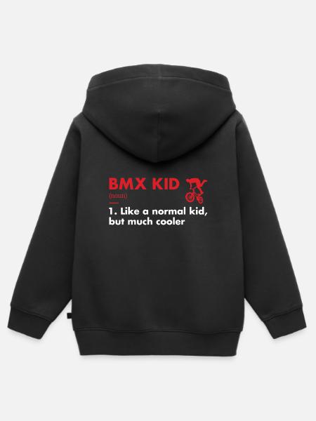 Sport Kid Definition BMX - Kinder Premium Organic Zip Hoodie - Schwarz