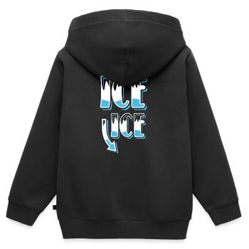 Annonce de grossesse - Sweat Premium à capuche zippé enfant bio - noir - Dos - AI Model Kid Male (0cm)