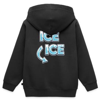Annonce de grossesse - Sweat Premium à capuche zippé enfant bio - noir - Dos - AI Model Kid Male (0cm)