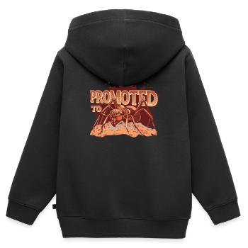 Promoted to Aunt Ant Pregnancy - Kinder Premium Organic Zip Hoodie - Schwarz - Hinten - AI Model Kid Male (0cm)