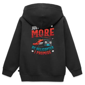 Nur Noch Ein Rc-hubschrauber, Ich Verspreche. - Kinder Premium Organic Zip Hoodie - Schwarz - Hinten - AI Model Kid Male (0cm)