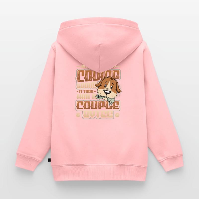 Hund Bytes Code Computer Witz Programmierung Kinder Premium Organic Zip Hoodie