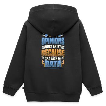 Opinions Lack of Data - Data Scientist Data - Kids Premium Organic Zip-up Hoodie - black - Back - AI Model Kid Male (0cm)