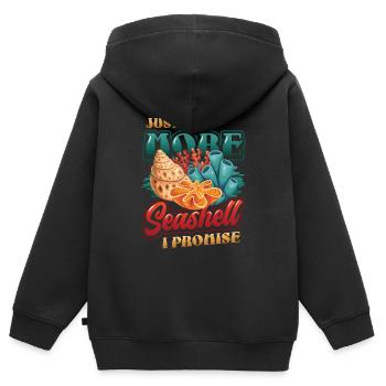 Nur Noch Eine Muschel, Sammler Muschel. - Kinder Premium Organic Zip Hoodie - Schwarz - Hinten - AI Model Kid Male (0cm)