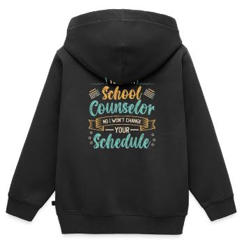 Ja, Ich Bin Ein Schulberater . - Kinder Premium Organic Zip Hoodie - Schwarz - Hinten - AI Model Kid Male (0cm)