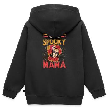 Eine Gespenstische Mama, Halloween Mama. - Kinder Premium Organic Zip Hoodie - Schwarz - Hinten - AI Model Kid Male (0cm)