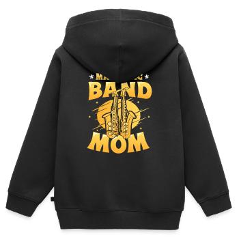 Marching Band Mom Saxophon Band Mom. - Kinder Premium Organic Zip Hoodie - Schwarz - Hinten - AI Model Kid Male (0cm)